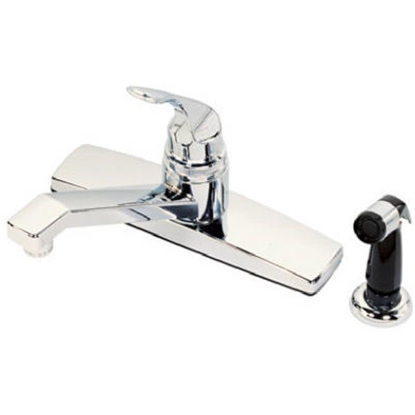 Procooker Mueller Industries 122-048 Single Lever Handle Kitchen Faucet With Spray&#44; Chrome PR571558